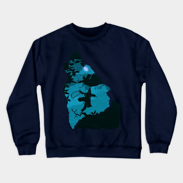 Sekiro - One Armed Wolf (Blue) Crewneck Sweatshirt by DigitalCleo